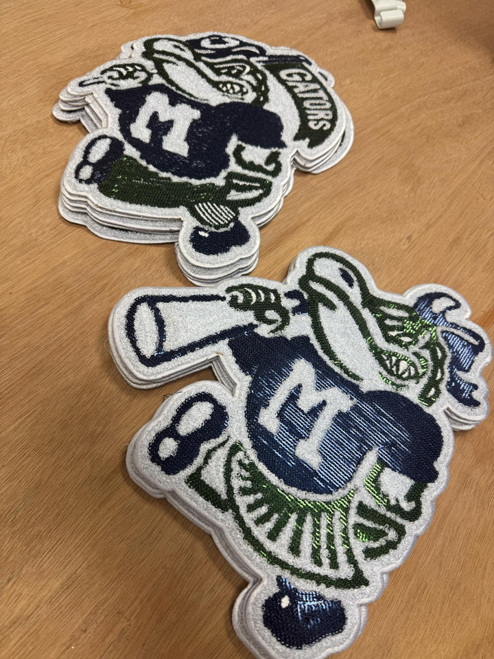 Madisonville Gator Boy Sequins and Chenille Patch