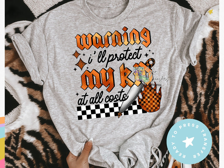 a woman's t - shirt that says, warning i'll protect my