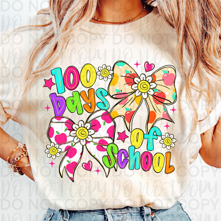 100 Days of School Bow Collage