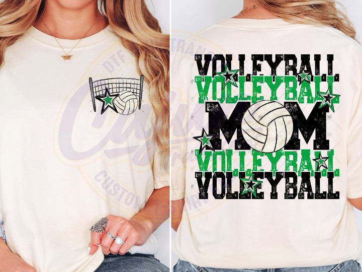 Volleyball Mama- Kelly Green & Black
