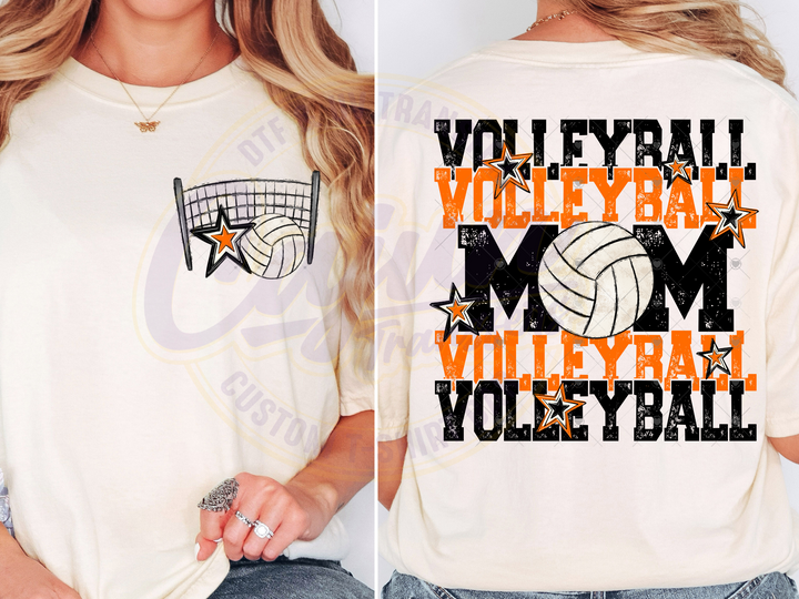 Volleyball Mama- Black & Orange