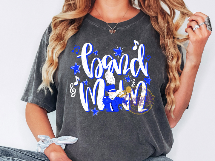 Band Mom - Royal Blue & White