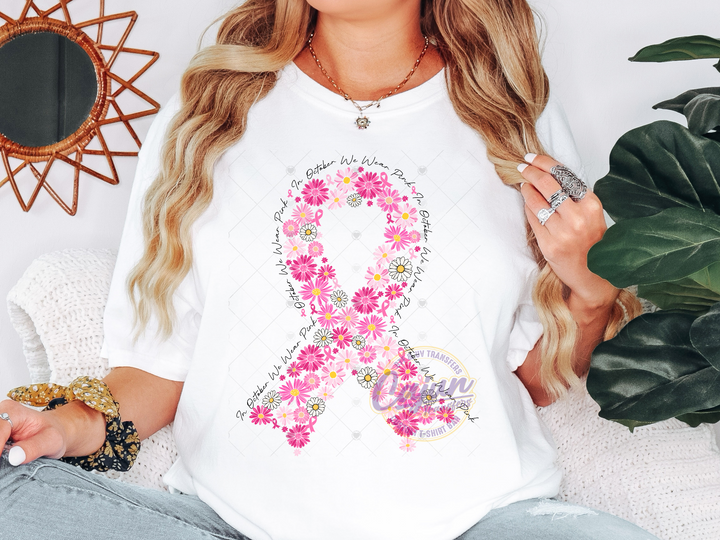 Breast Cancer Floral Ribbon