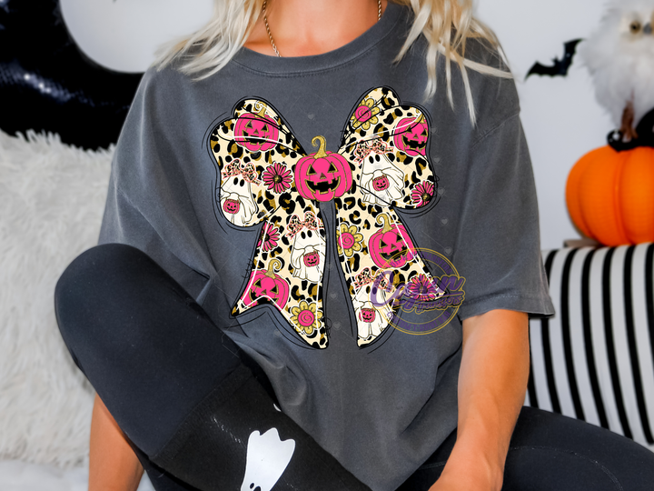 Halloween Leopard Bow