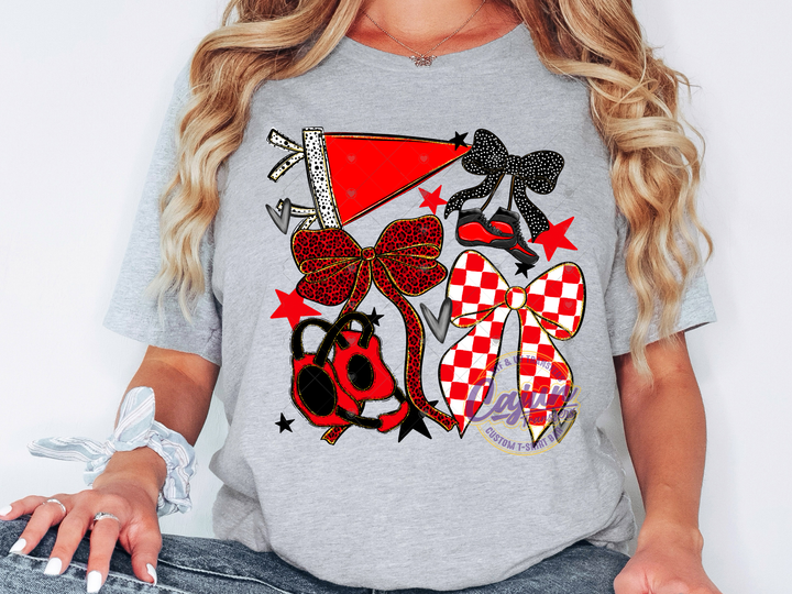 Wrestling Bow - Red & Black