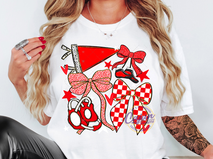 Wrestling Bow - Red & White