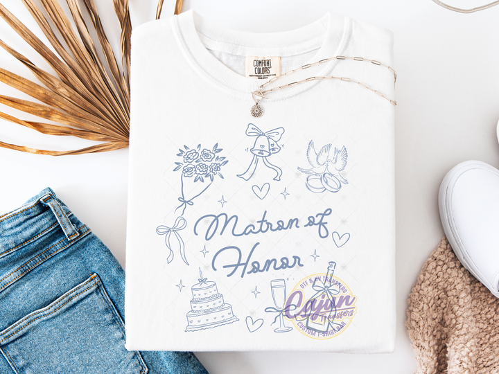 Matron of Honor Collage - Blue