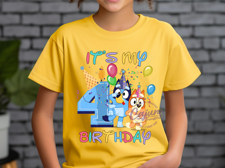 4th Birthday Blue Dog