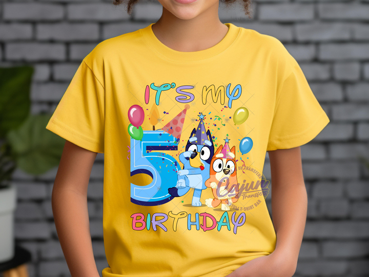 5th Birthday Blue Dog