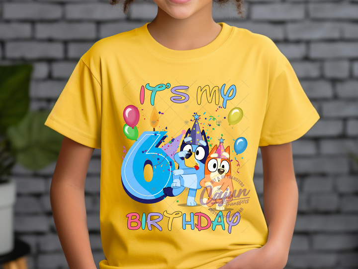 6th Birthday Blue Dog