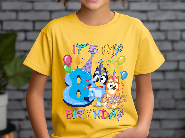 8th Birthday Blue Dog