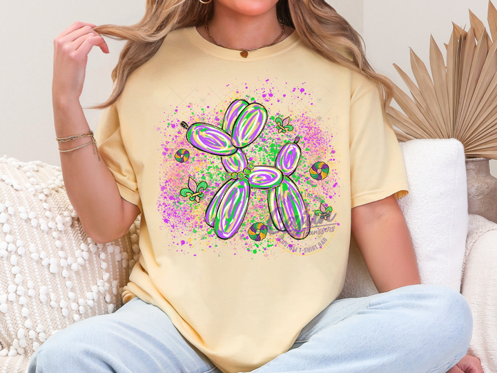Mardi Gras Balloon Dog