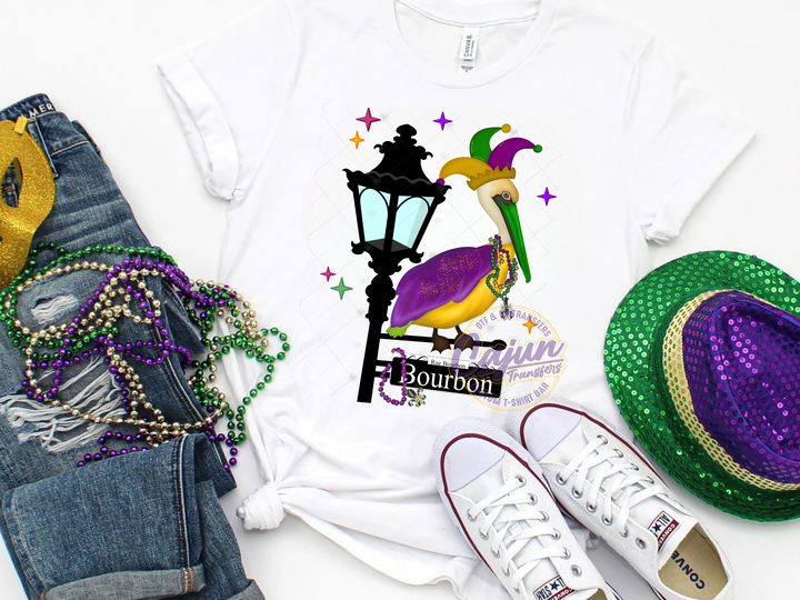 Mardi Gras Pelican Lamp Post