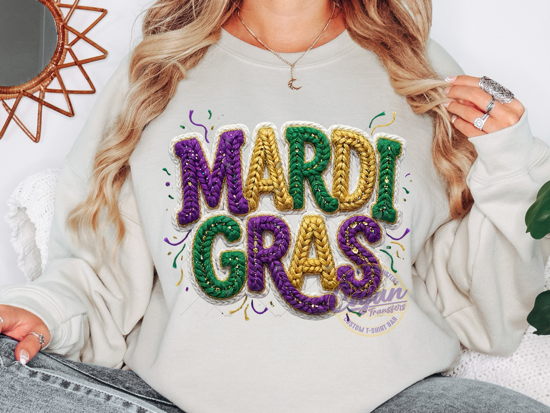 Mardi Gras Faux Yarn