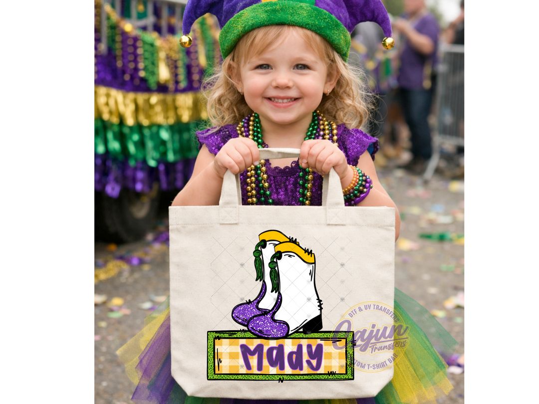 Mardi Gras Boot Personalized