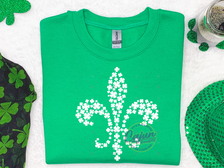 Shamrock Fleur De Lis White