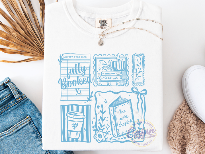 Book Postage Stamp - Light Blue