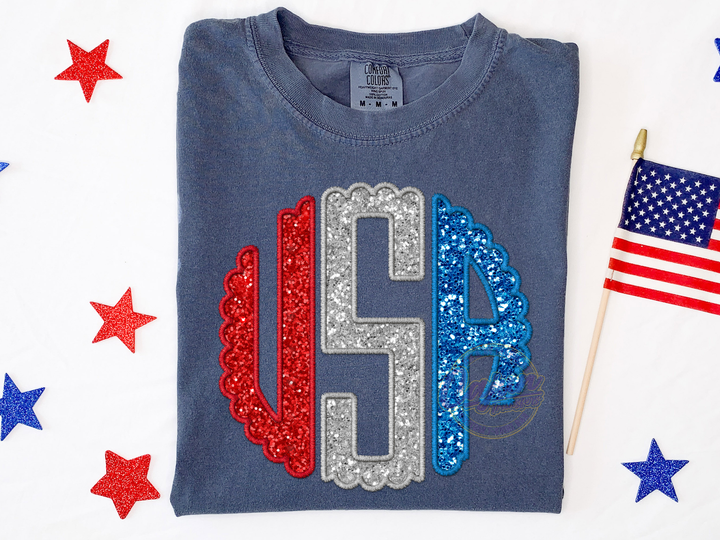 USA Faux Glitter