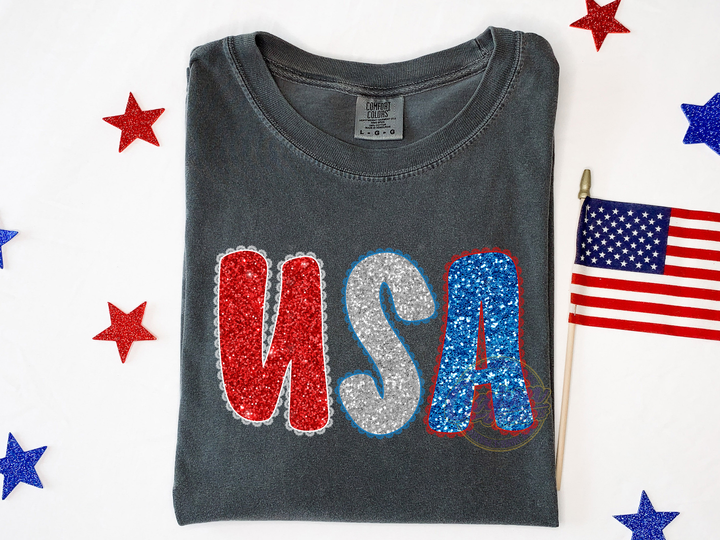 USA Faux Glitter