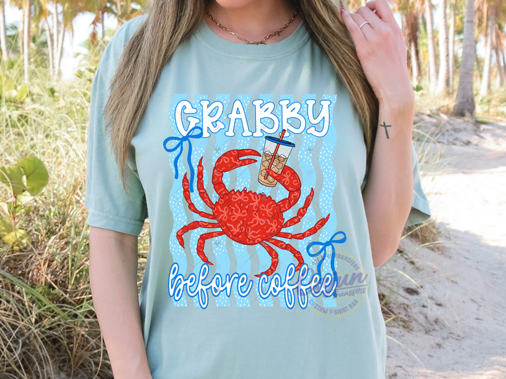 Crabby before Coffee - White