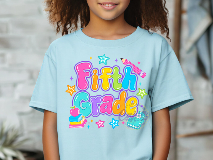 Bubble Letter Fifth Grade