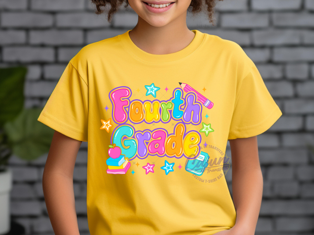 Bubble Letter Fourth Grade