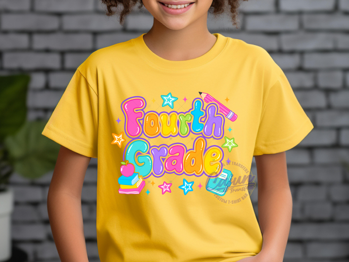 Bubble Letter Fourth Grade