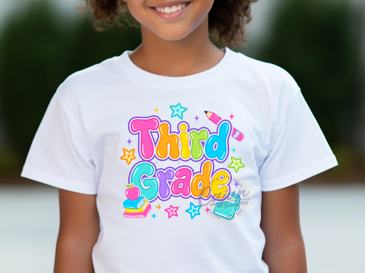 Bubble Letter Third Grade