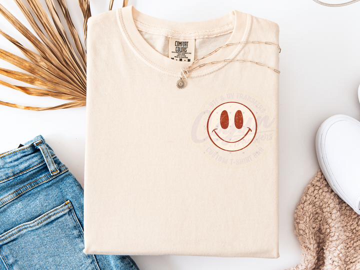 Pocket Design-White Smiley Face