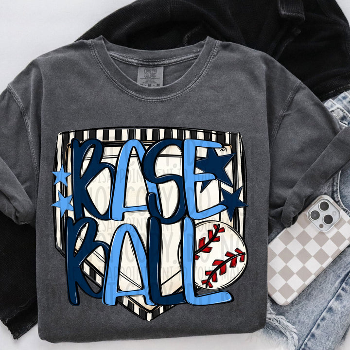 Baseball Mound - Navy & Columbia Blue