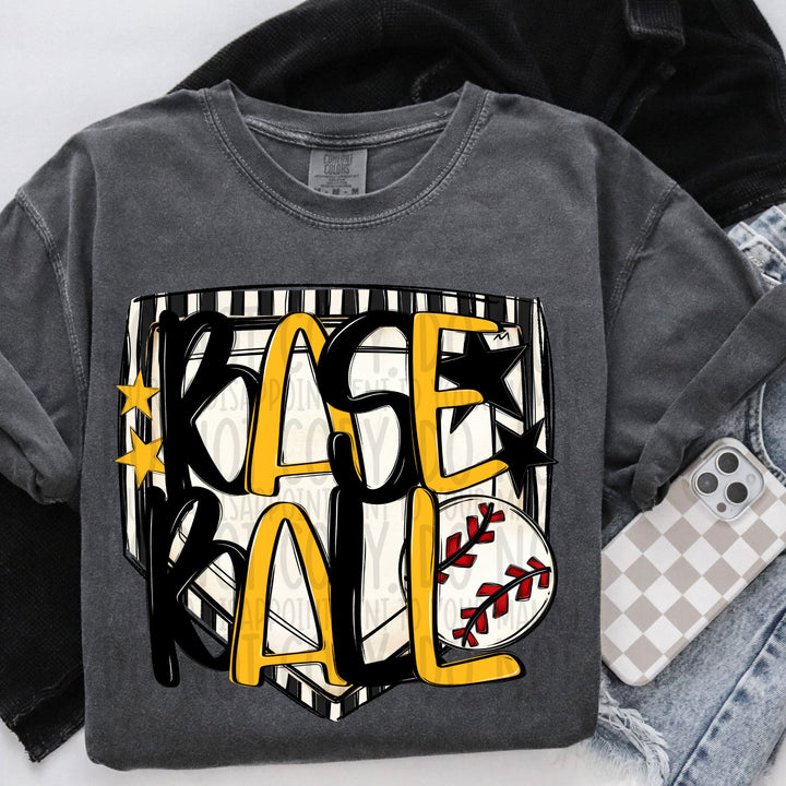 Baseball Mound - Black & Gold