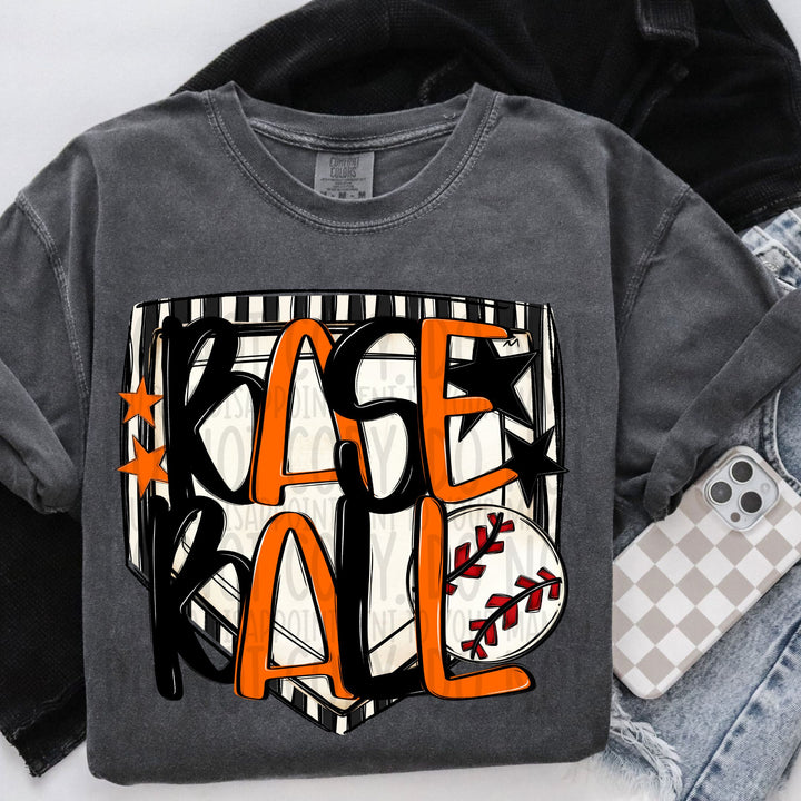 Baseball Mound - Black & Orange
