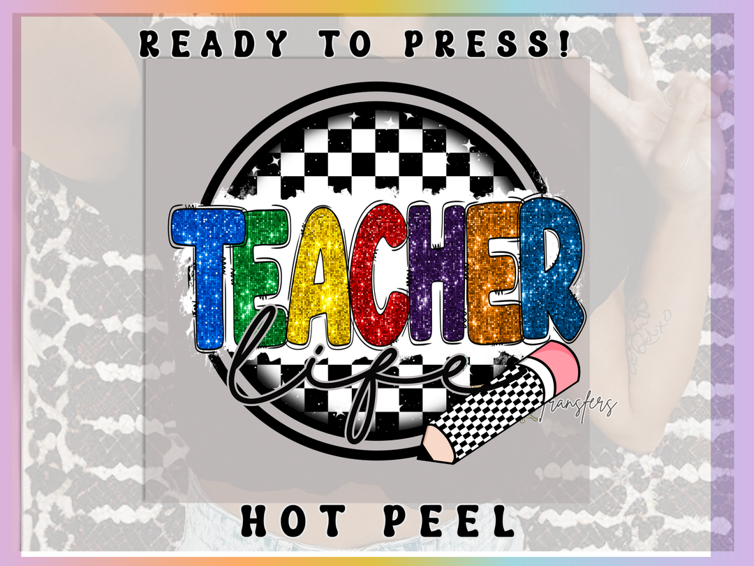 a picture of a girl with the words teacher on it