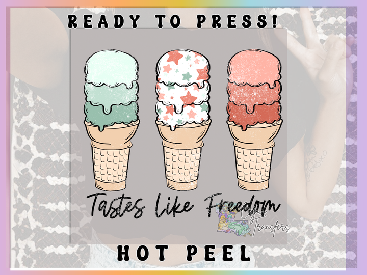 three ice cream cones with the words ready to press