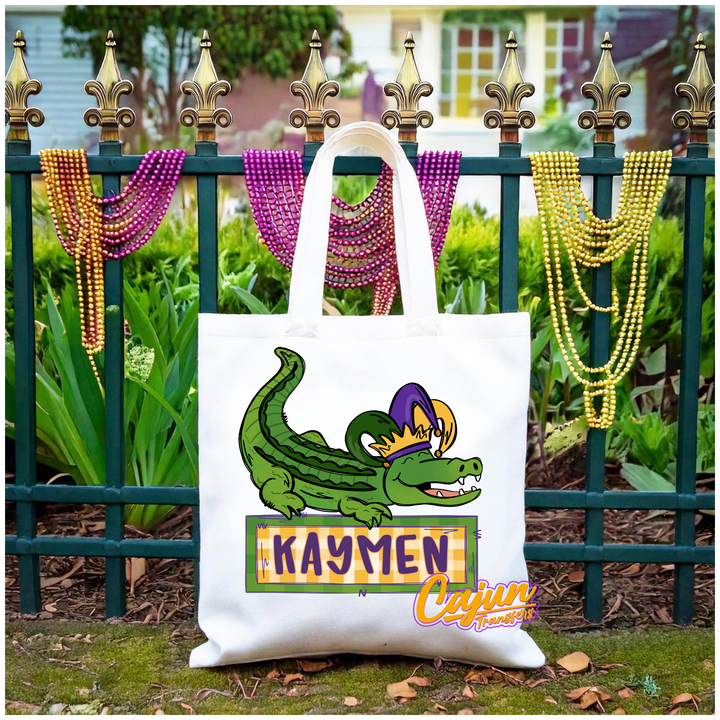 Personalized Mardi Gras Gator Bead Bag