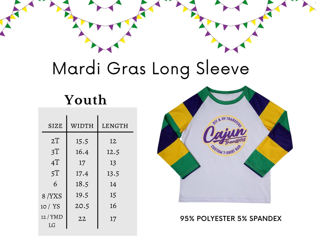 Mardi Gras Sleeve Polyester Shirt