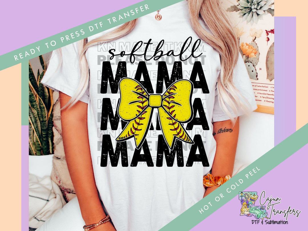 SOFTBALL MAMA BOW 34