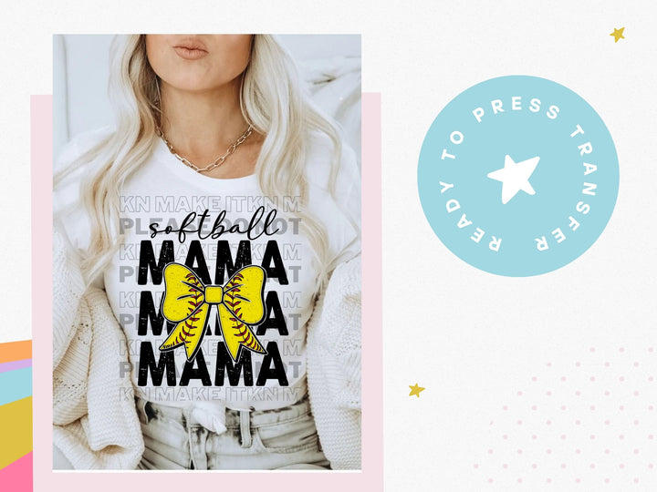 SOFTBALL MAMA BOW 34