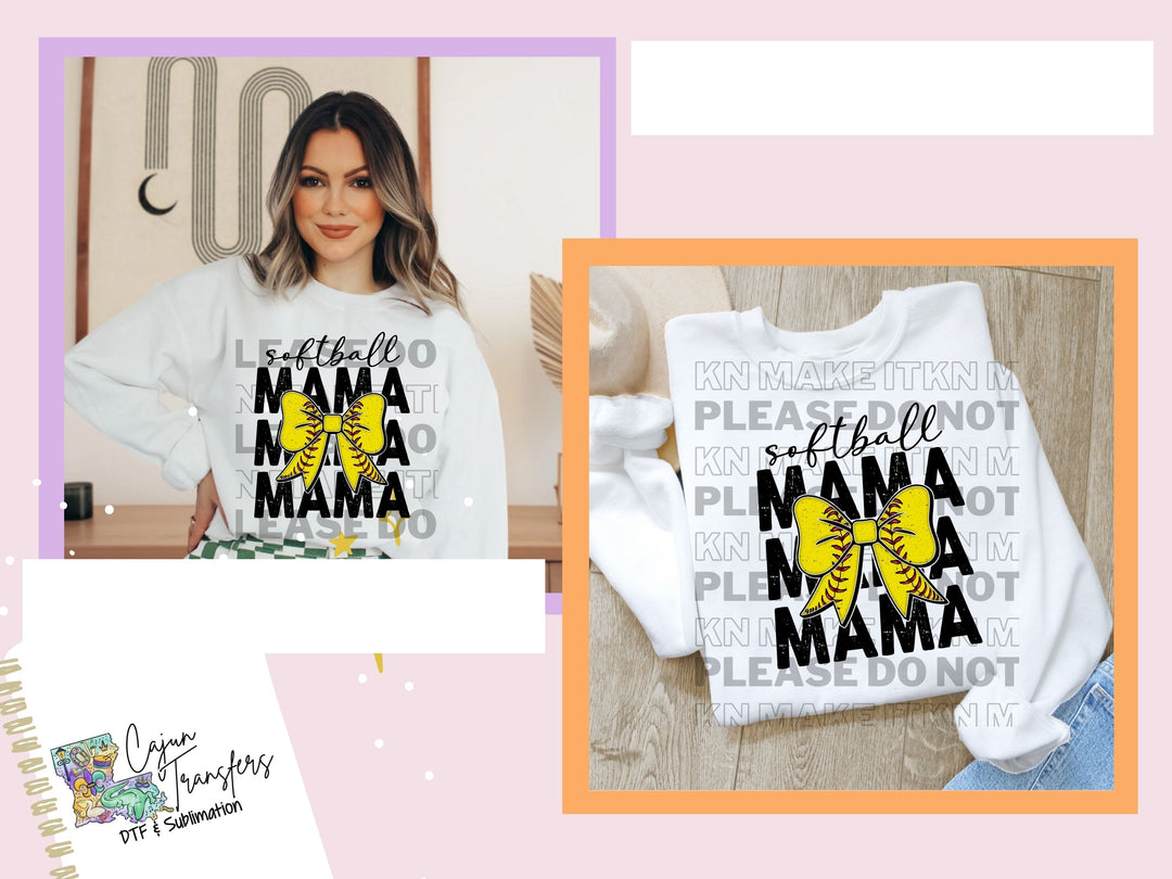 SOFTBALL MAMA BOW 34