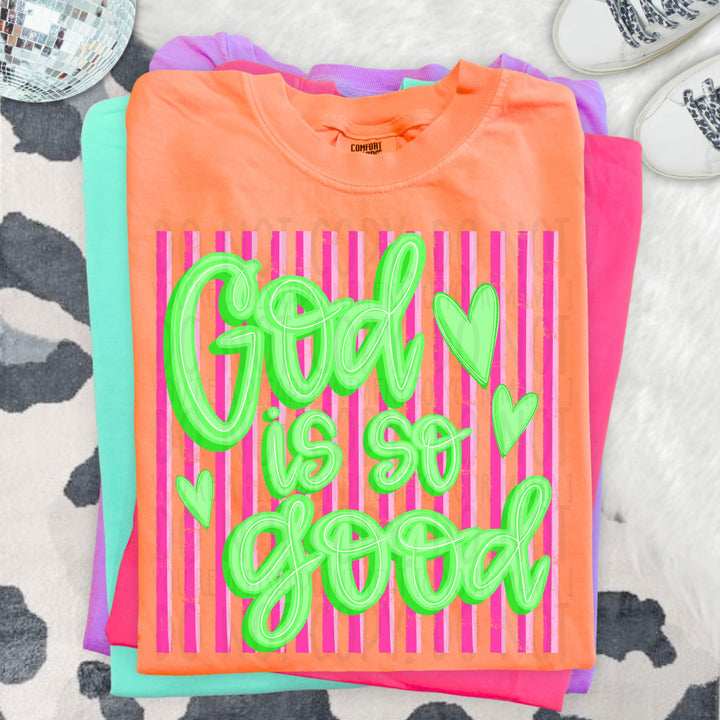 God is so Good - Pink & Green