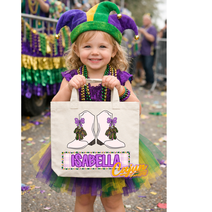 Personalized Pastel Marching Boots Bead Bag