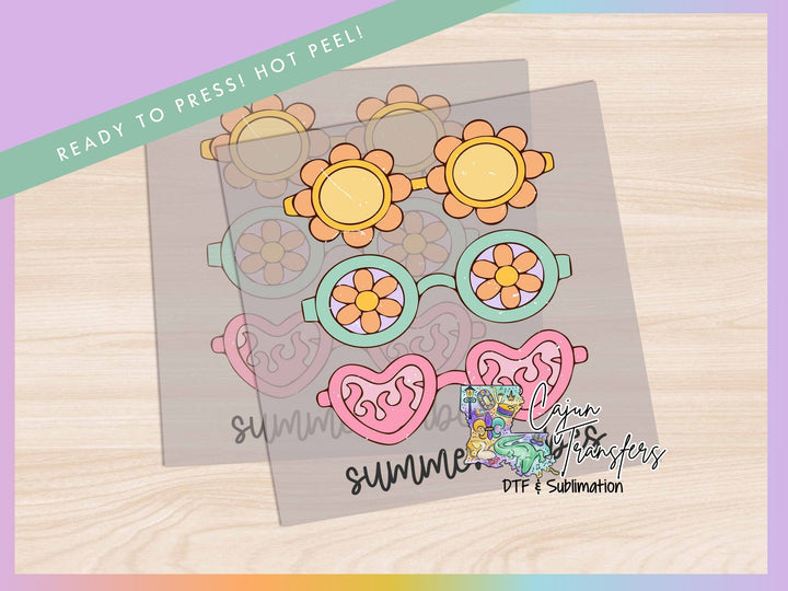 a picture of a pair of glasses with flowers on them