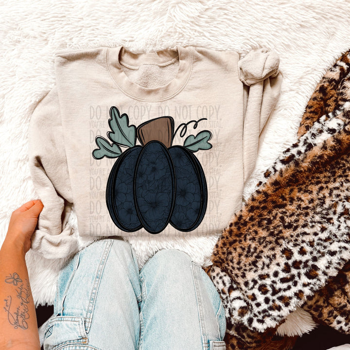 Navy Lace Pumpkin