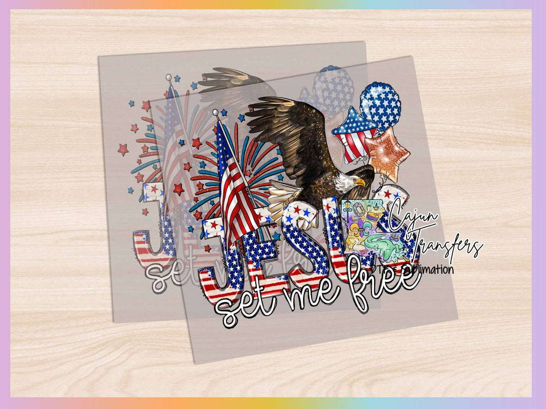 a picture of an eagle with american flags on it