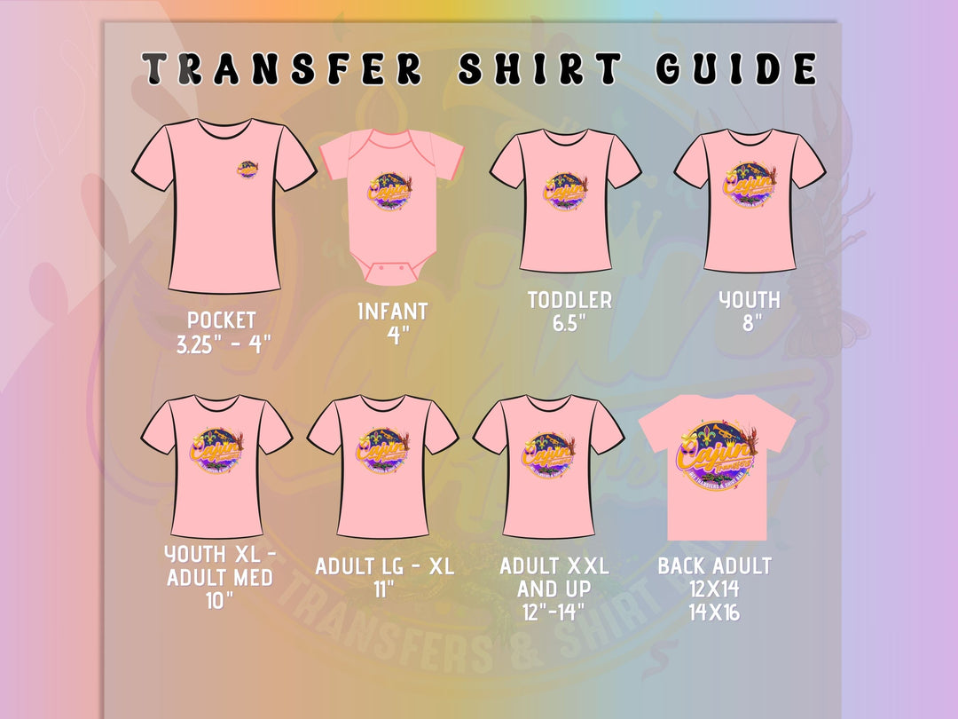 Custom Print Your Own DTF Transfers By Size