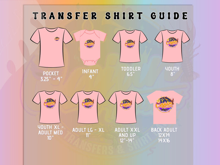 Custom Print Your Own DTF Transfers By Size