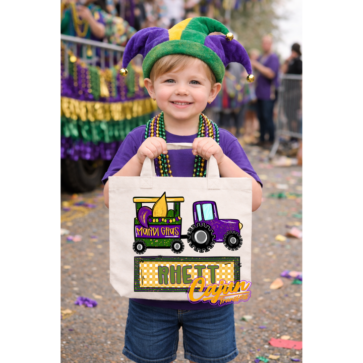Personalized Mardi Gras Tractor
