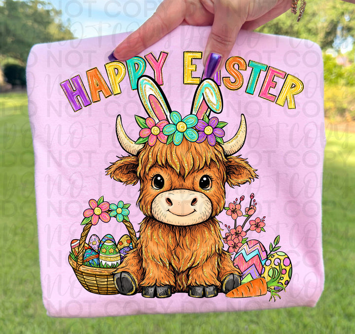 Happy Easter Highland Cow