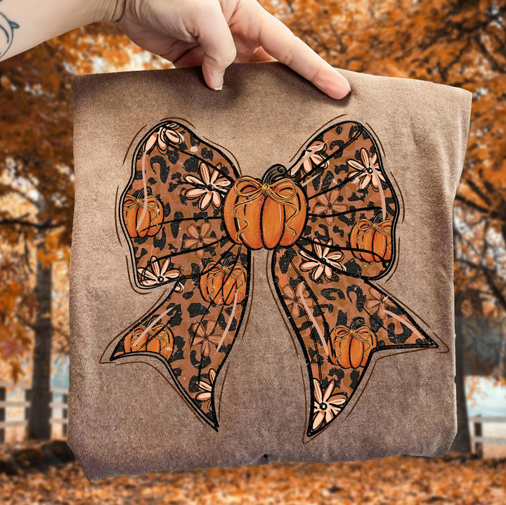 Leopard Pumpkin Bow