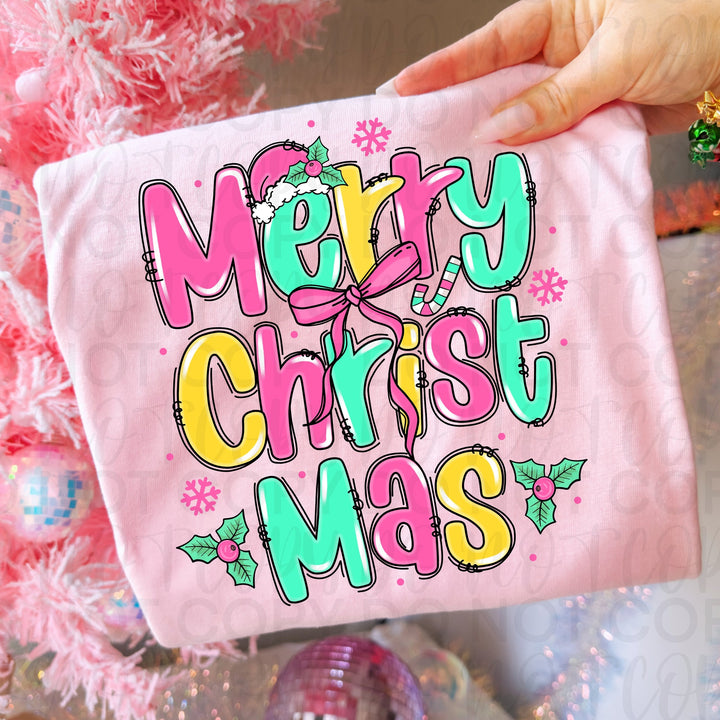 Merry Christmas Bubble Letters